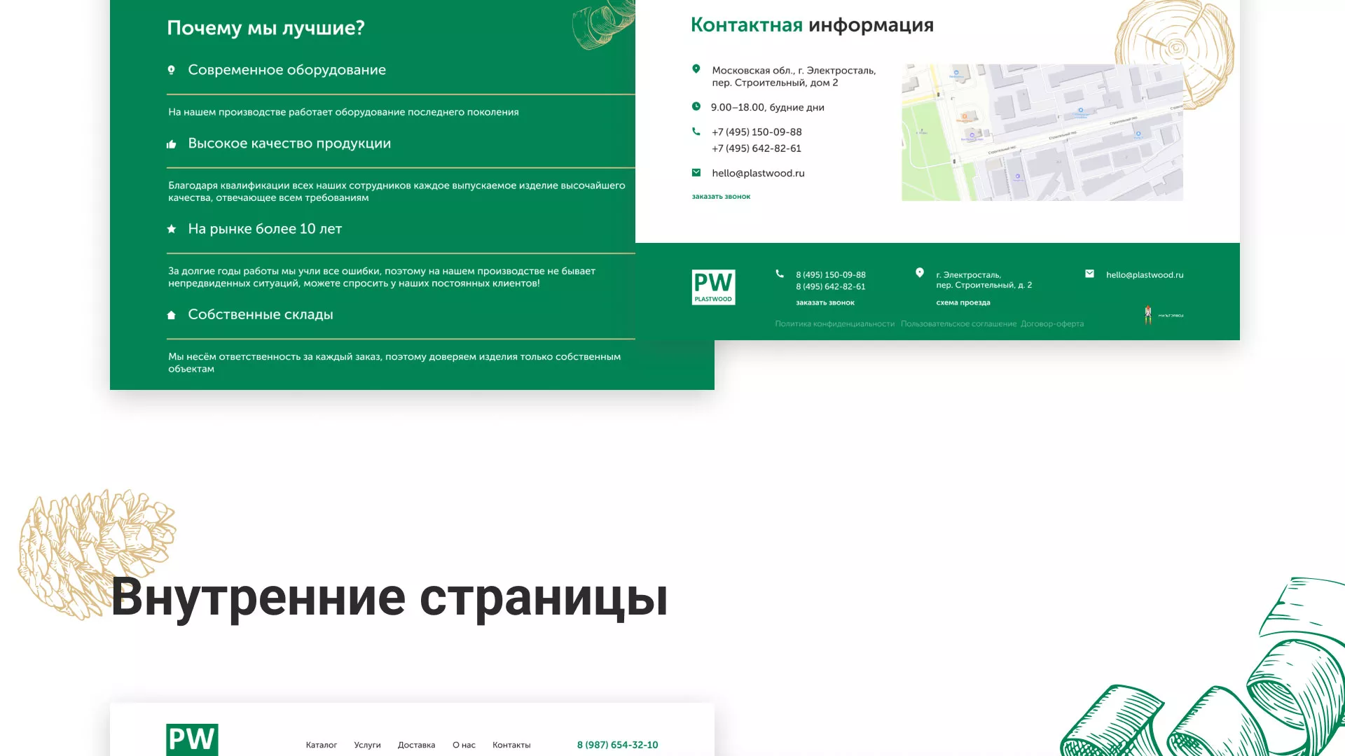 Разработка айдентики и сайта компании «Plastwood» в Городищах
