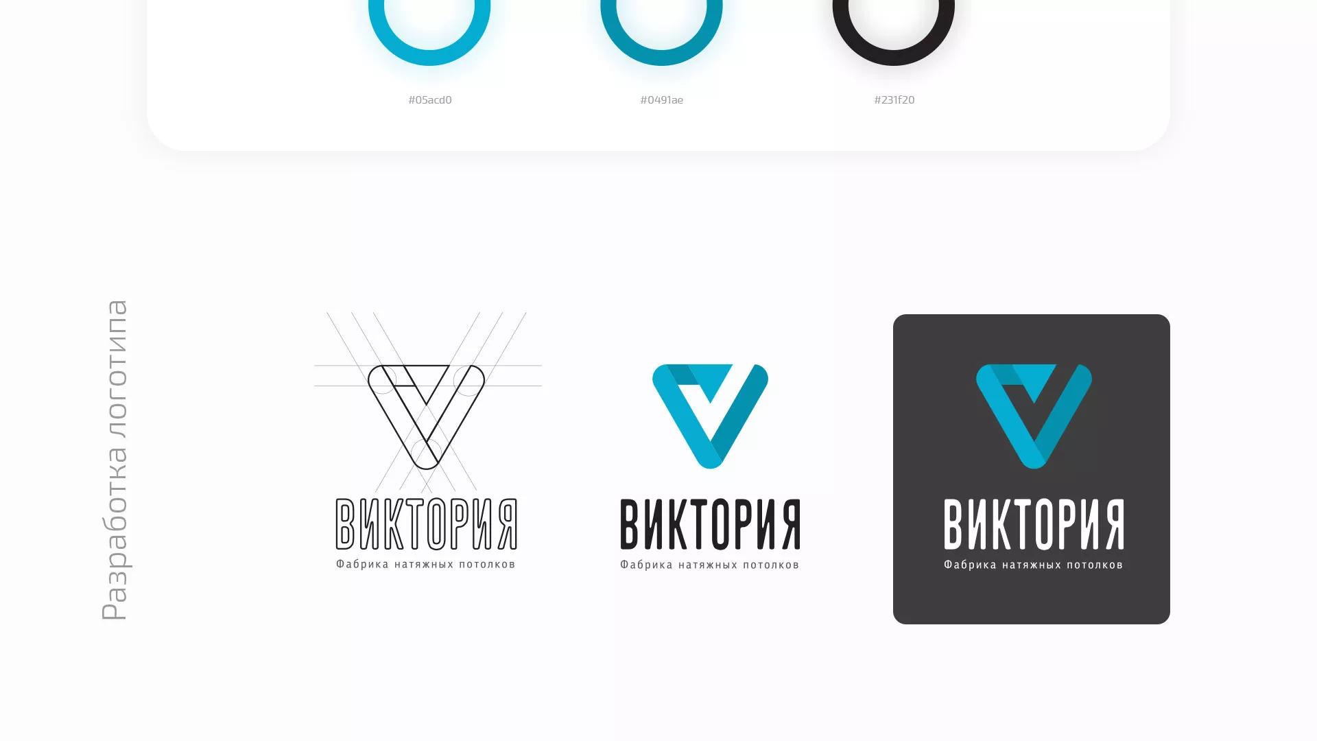 Разработка фирменного стиля компании по продаже и установке натяжных потолков в Городищах