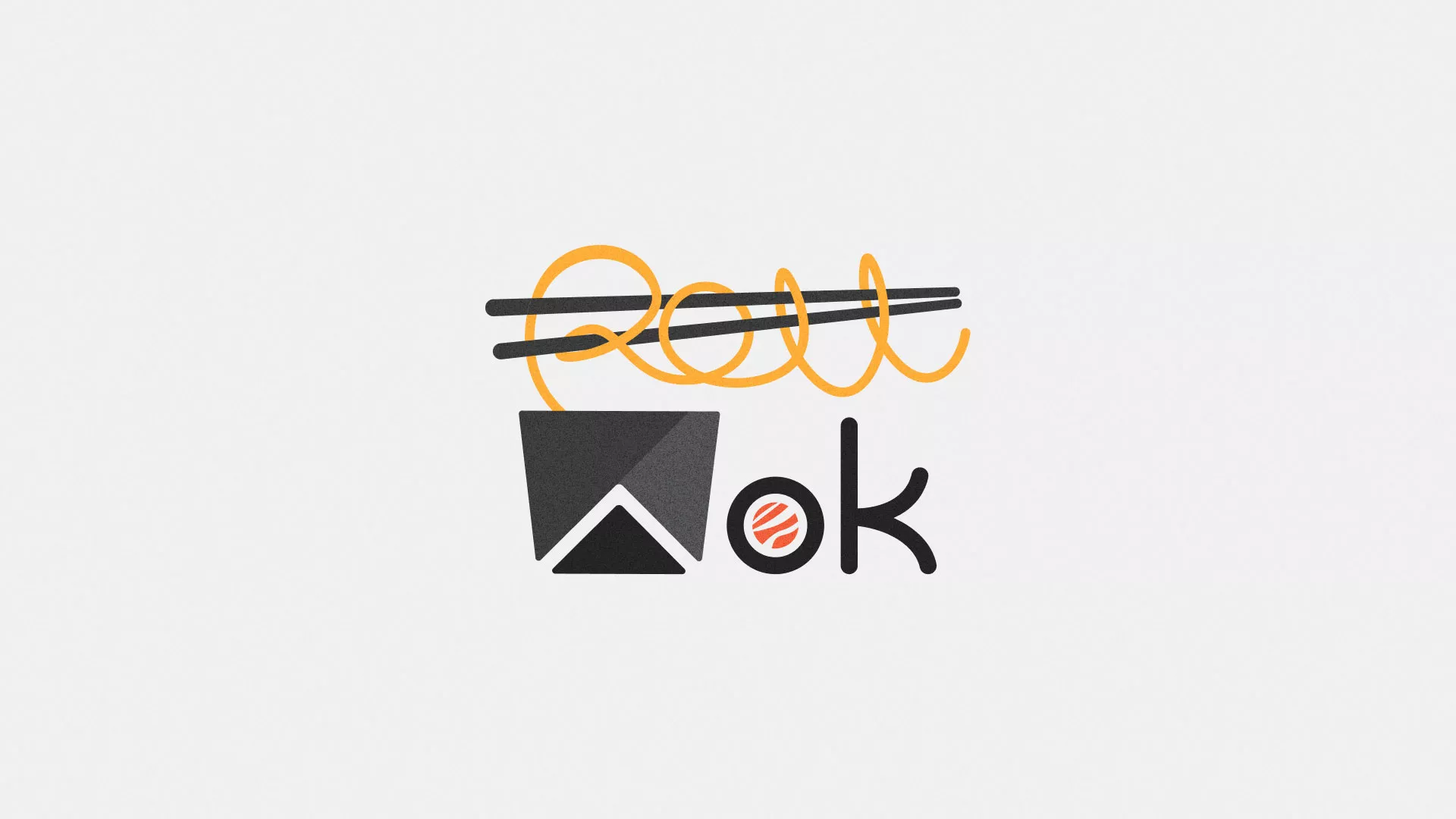Разработка логотипа в Городищах для суши-бара «Roll Wok Club» Разработка логотипа в Городищах для суши-бара «Roll Wok Club»